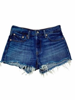 Levi’s 501 High Rise Cutoff Jean Shorts Blue Denim Women’s 28
